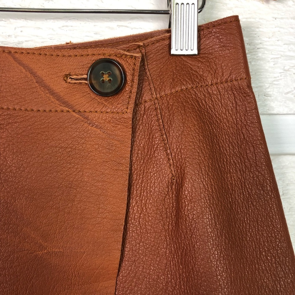 ILLIA Buckskin Suede Asymmetrical Wrap Skirt - Picture 2 of 6